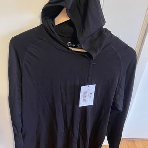 Men’s black performance hoodie